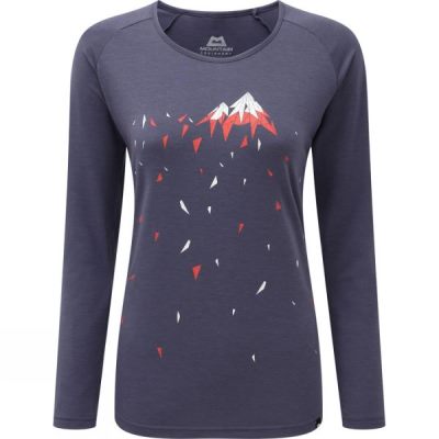 Tee Mountain Equipment Crystalline Manga Larga Mujer Moradas - Chile BEG165703